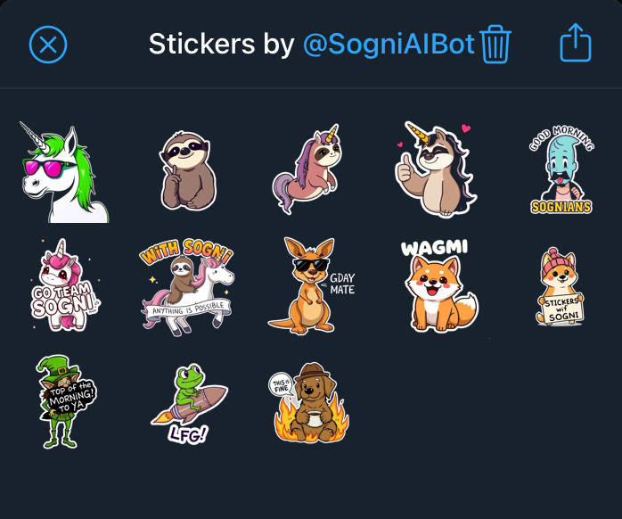 Sticker output examples